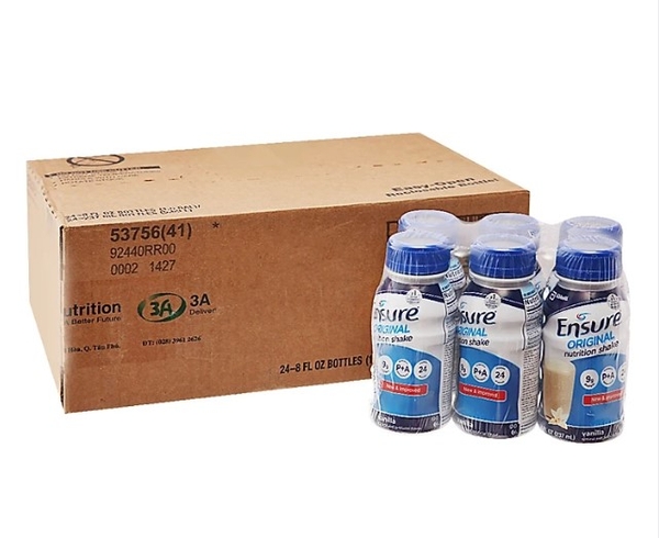 Sữa bột pha sẵn Ensure Original vani, 237ml - Lốc 6 chai