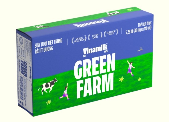 Sữa Vinamilk Green Farm rất ít đường 110ml