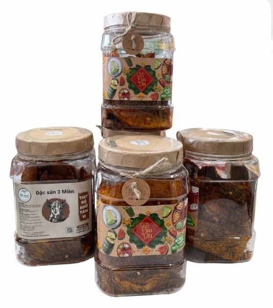 Thịt bò khô Mộc Farm, hộp 400g