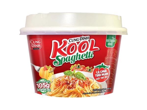 Mì trộn khoai Tây Cung Đình Kool sốt Spaghetti thịt bò bằm, Thố 105g