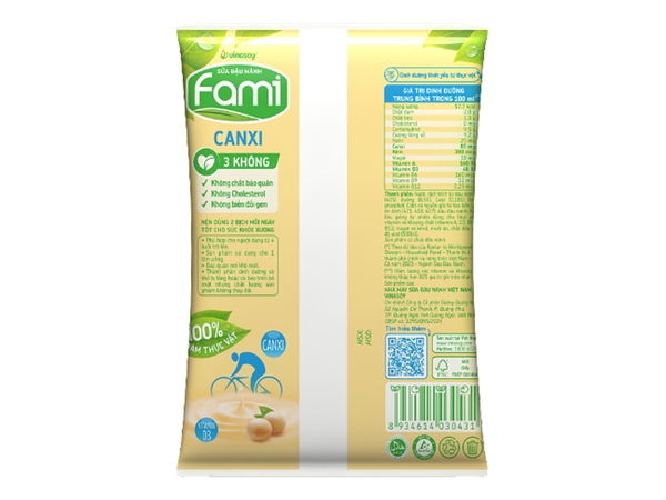 Sữa Fami Canxi, bịch 200ml