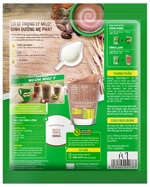 Sữa Milo bột, gói 22g