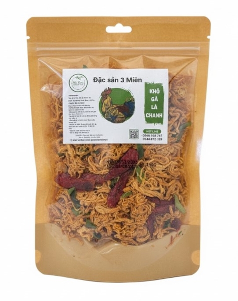 Thịt gà khô Mộc Farm, gói 250g