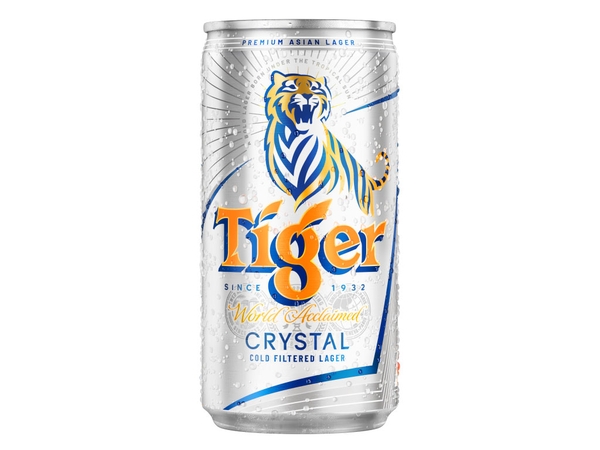 Bia Tiger bạc, lon 255ml