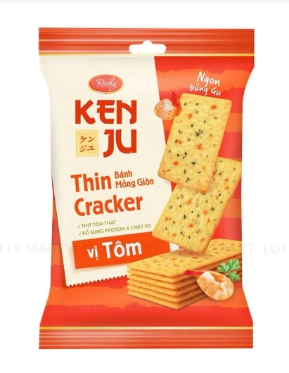 Bánh Cracker Kenju vị Tôm, gói 192g