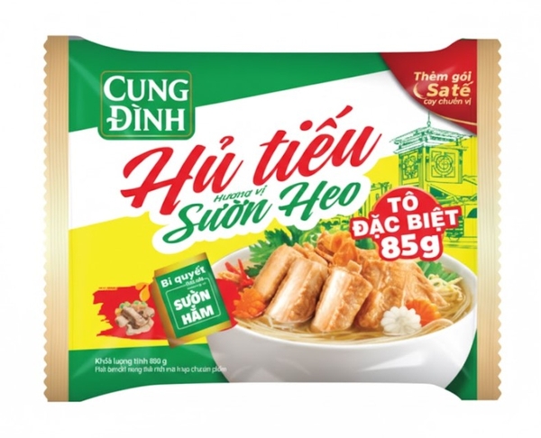Hủ tiếu hương vị sườn Heo Cung Đình, gói 85g