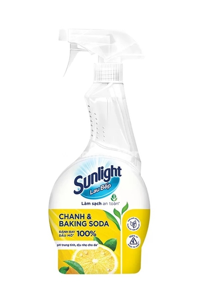 Nước lau bếp Sunlight hương Chanh & Baking Soda, chai 500ml