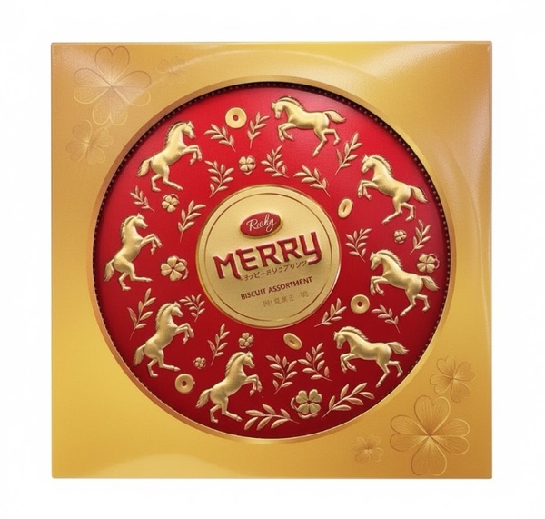 Bánh quy Merry Mã đáo thành công, hộp thiếc 270g