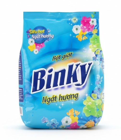 Bột giặt Binky ngát hương, 2kg màu xanh