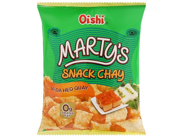 Snack chay vị da heo quay Oishi gói 34g