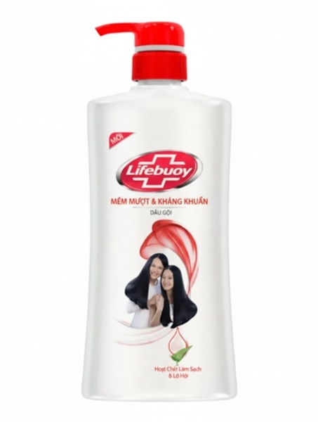 Dầu gội Lifebuoy mềm mượt và kháng khuẩn, chai 640g