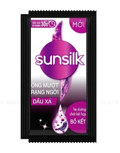 Dầu xả Sunsilk óng mượt rạng ngời, dây 10 gói x 6g