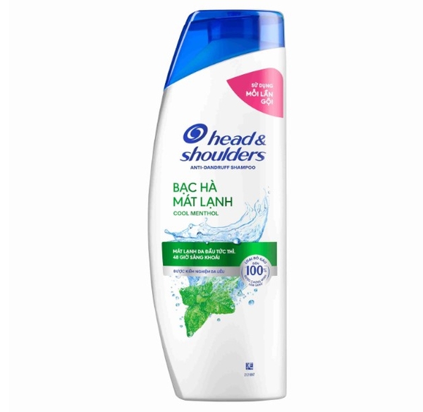 Dầu gội sạch gàu Head & Shoulders Cool Menthol bạc hà 330ml