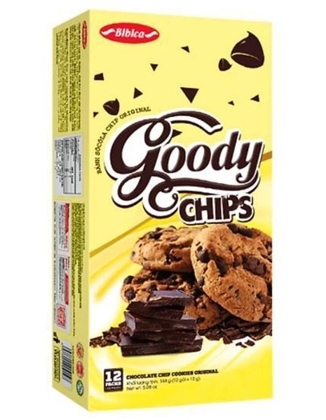 Bánh quy rắc hạt Goody Chip Bibica, hộp 144g.
