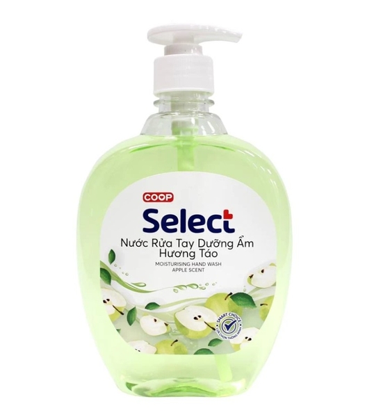 Nước rửa tay dưỡng ẩm Co.op Select, chai 510g