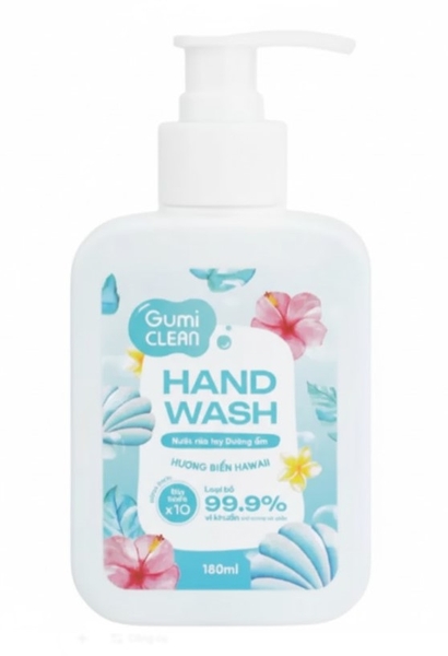 Nước rửa tay sinh học Gumi Clean hương biển Hawaii, chai 180ml