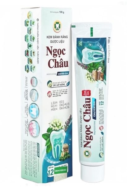 Kem đánh răng dược liệu Ngọc Châu chuyên gia, tuýp 100gr
