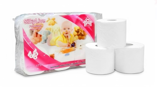 Giấy vệ sinh SilkyLive hồng