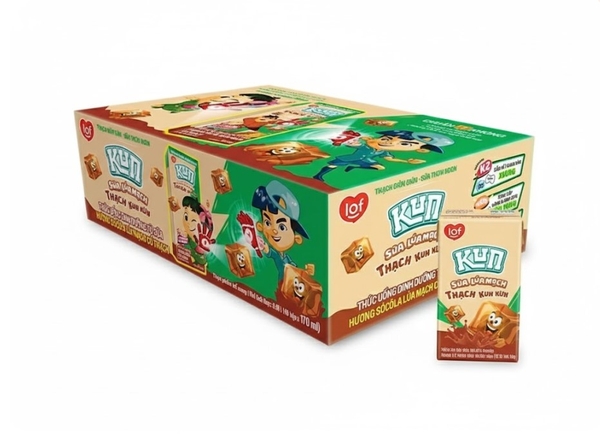 Sữa Kun hương Socola lúa mạch có thạch, 170ml