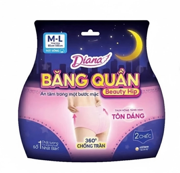 Băng vệ sinh Diana Sensi ban đêm dạng quần size M-L, 2 chiếc