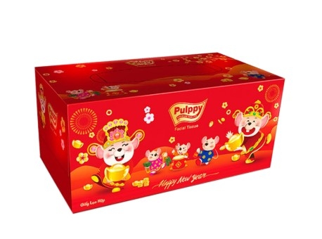 Khăn giấy hộp Pulppy 3 lớp 140 tờ