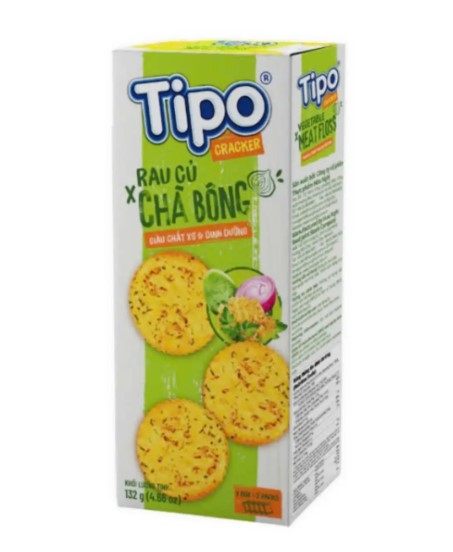Bánh Cracker rau củ chà bông Tipo hộp 132g