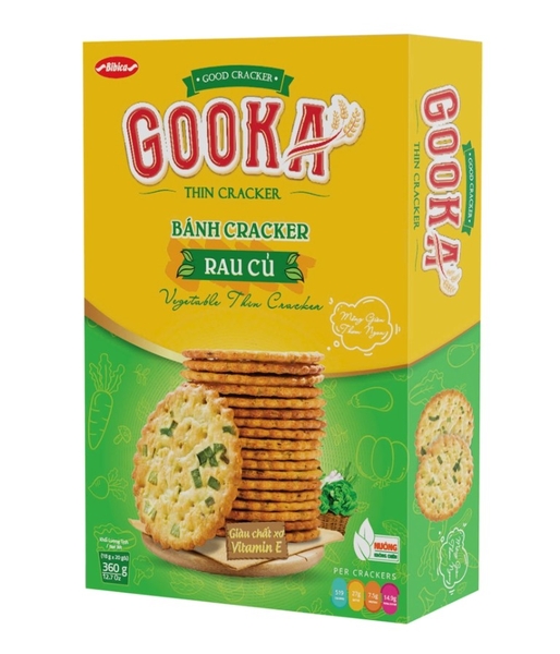 Bánh Gooka Cracker Rau Củ hộp 360g
