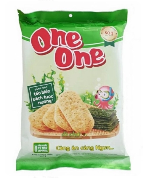 Bánh gạo One One vị Tảo biển Bạch tuộc nướng, 104g