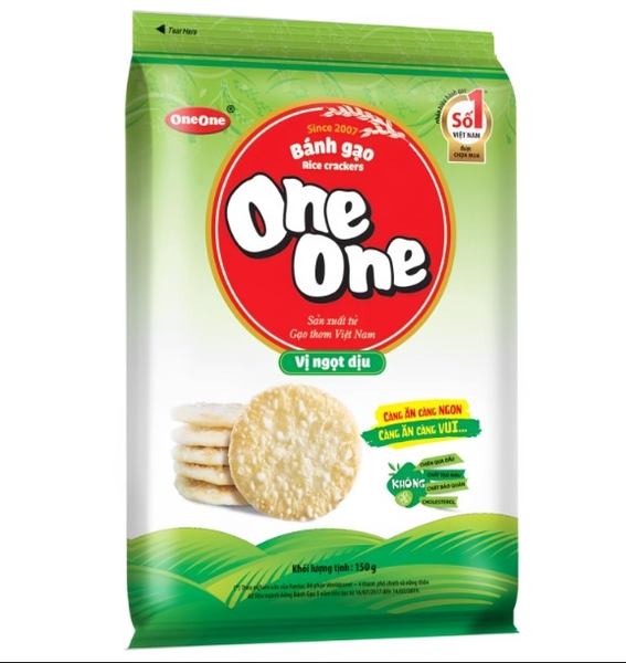 Bánh gạo vị ngọt dịu One One, gói 150g