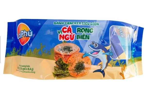 Bánh Cracker siêu giòn vị cá Ngừ rong biển, gói 84g