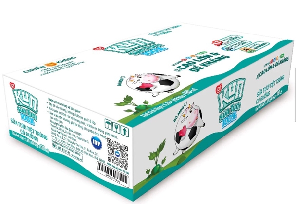 Sữa tươi tiệt trùng có đường lof Kun, 100ml