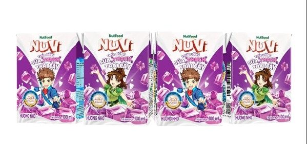 Sữa thạch trái cây Nuvi hương Nho, 100ml