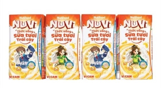Sữa tươi trái cây NuVi vị Cam, 110ml