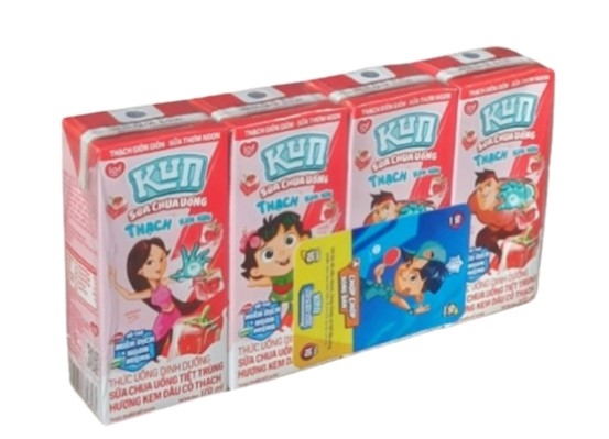 Sữa kun trái cây hương kem Dâu có thạch 100ml