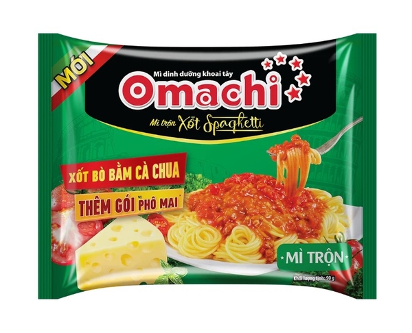 Mì trộn Omachi xốt Spaghetti gói 90g - Thùng 30 gói