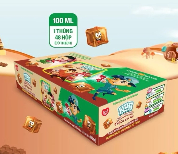 Sữa Kun Socola lúa mạch có Thạch hộp 100ml