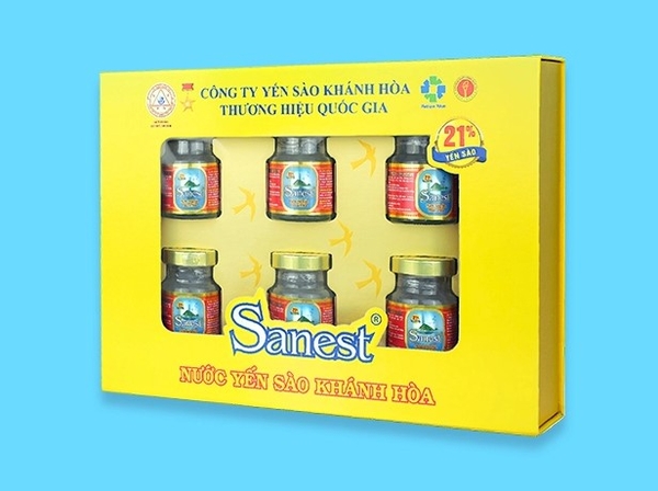 Nước yến sào Khánh Hòa Sanest hộp 6 lọ 70ml