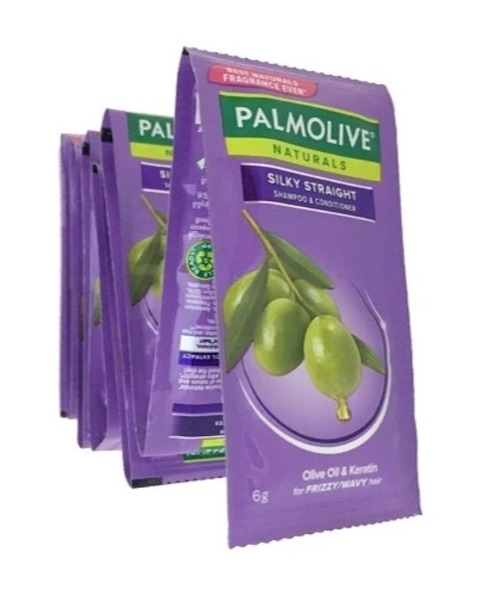 Dầu gội Palmolive kèm dầu xả chiết xuất thiên nhiên dây 10 gói x 6ml