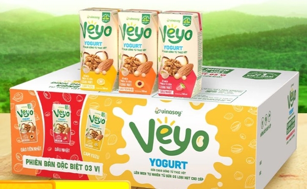 Sữa chua uống Veyo 5 loại hạt vị cam, 180ml