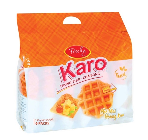 Bánh Karo trứng tươi chà bông, gói 156g