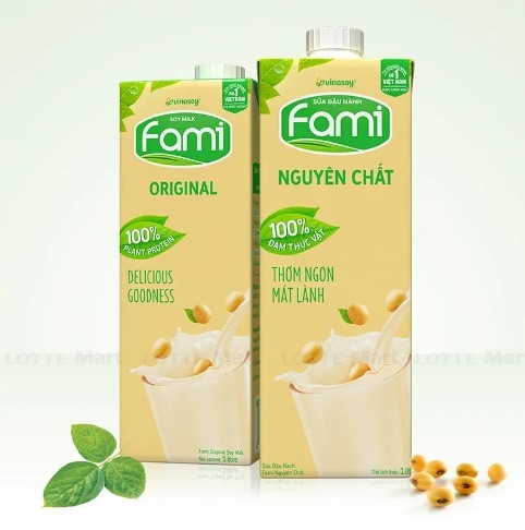 Sữa Fami nguyên chất, hộp 1L