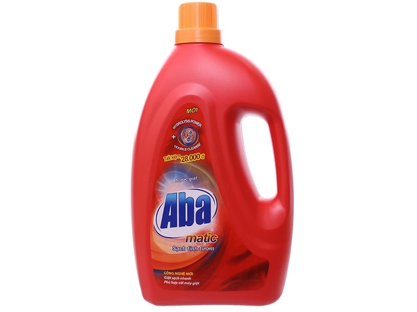 Nước giặt Aba Matic đỏ, can 2.65kg