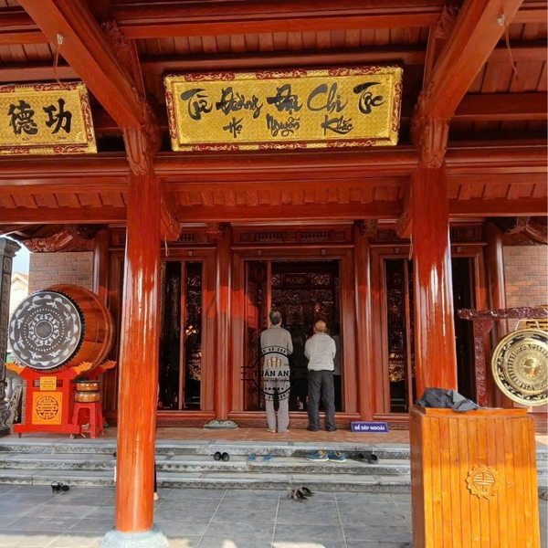 Trống Nhà Thờ Họ Gỗ Mít Da Trâu