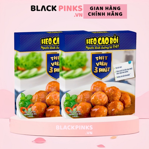 (1 hộp/combo 2/5 hộp) Thịt viên 3 phút Heo Cao Bồi hộp 200g