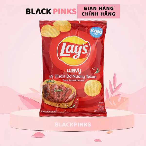 Snack khoai tây Lay's Max vị thăn bò Texas gói 90g