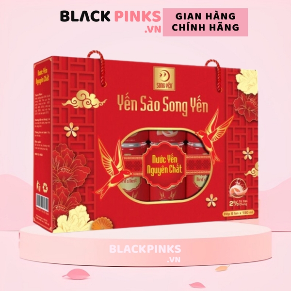 Hộp 6 lon nước yến nguyên chất Song Yến 190ml
