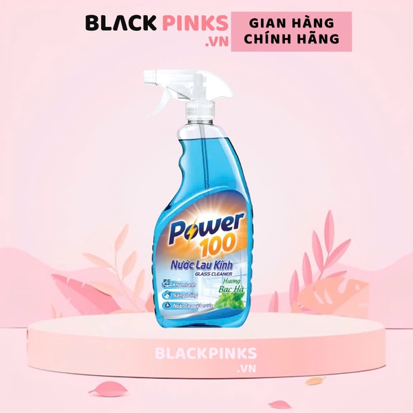 Thùng 24 chai nước lau kính POWER100 hương bạc hà 500ml