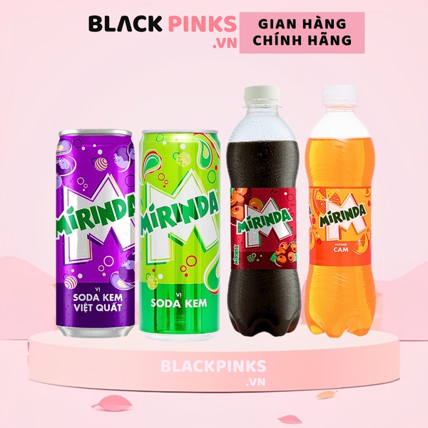 (Lốc 6 lon/chai) Nước ngọt Mirinda vị cam/xá xị/soda kem/việt quất lon 320ml và chai 390ml/1.5L