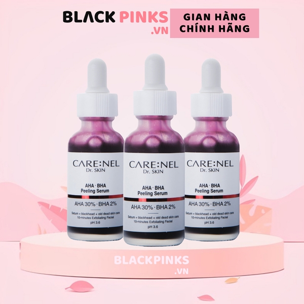 Tinh chất tẩy tế bào chết Care:Nel AHA BHA làm sạch da, cân bằng độ PH, giảm mụn đầu đen 30ml