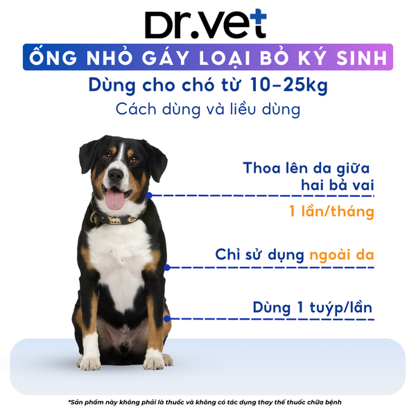 Chó 10-25kg - Ống nhỏ Gáy loại bỏ ký sinh (for Dogs) 2.5ml